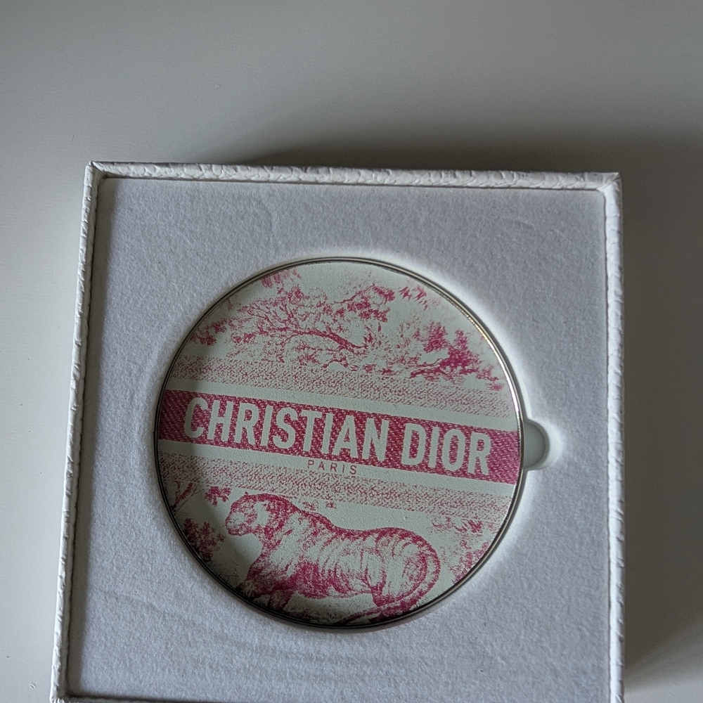 Christian Dior Pink Tiger Toile de Jouy Compact Mirror NIB - Picture 2 of 5